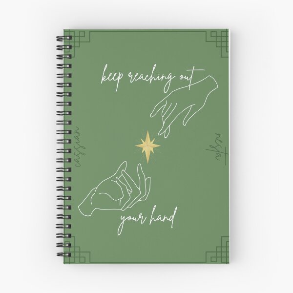 Item preview, Keep Reaching Out Your Hand ACOSF Book Quote Notebook designed and sold by SierrasLibrary.