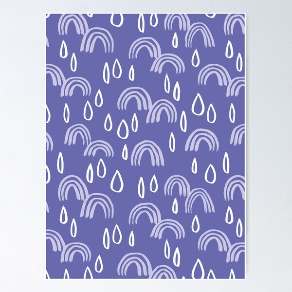 Item preview, Rainbow Rain Pattern - Very Peri designed and sold by illocharm.