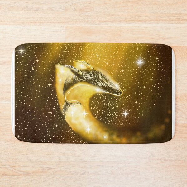 Item preview, starry whale in golden space designed and sold by AlirizaCAKIR.