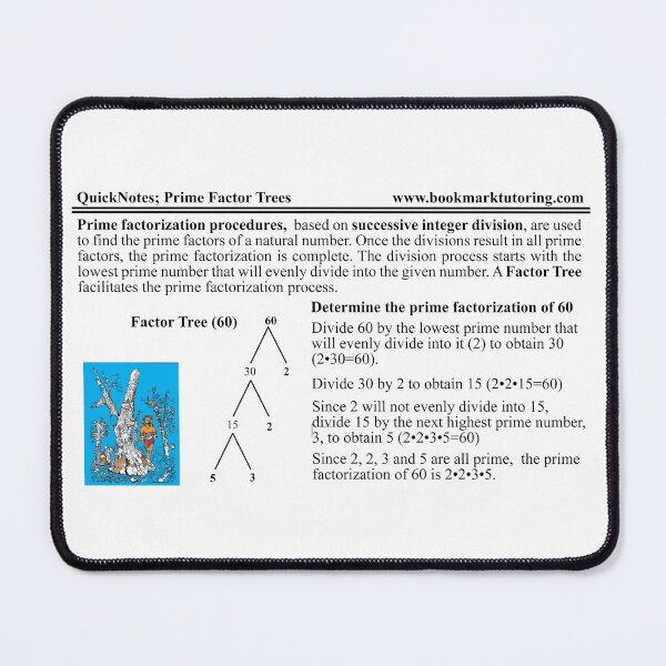 Item preview, Factor Tree Explained:  The  AlgebraMatrix at Redbubble designed and sold by Mark Stansberry.