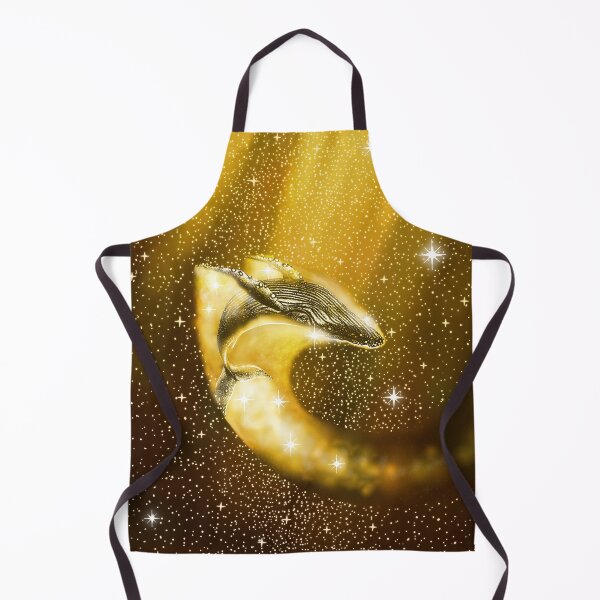 Item preview, starry whale in golden space designed and sold by AlirizaCAKIR.