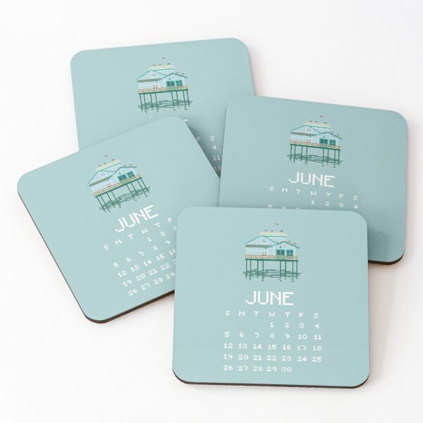 Item preview, June 2022 Calendar Pier House Pixel Art designed and sold by tifft.