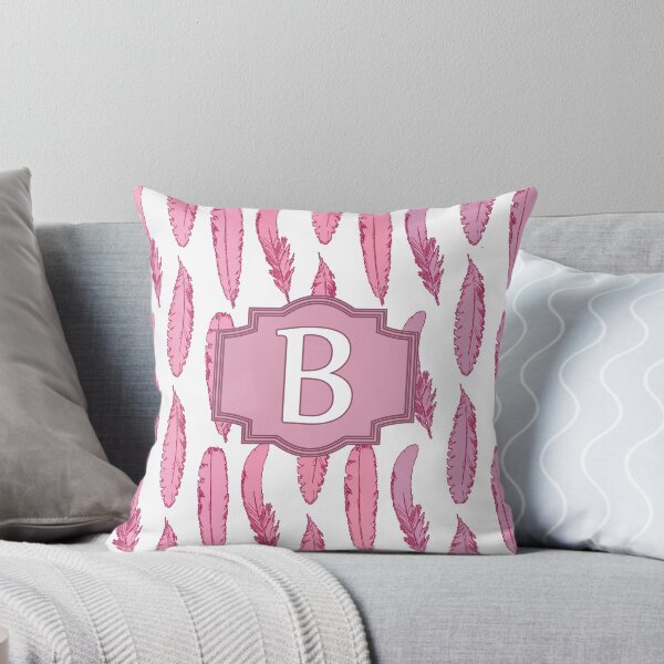 Item preview, Pink Feathers Monogrammed Letter B designed and sold by Greenbaby.