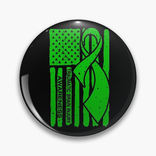 Item preview, Traumatic Brain Injury Awareness Ribbon American Flag designed and sold by Tadmab.