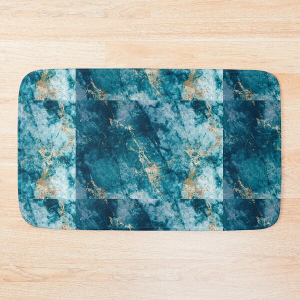 Item preview, Turquoise Blue & Gold Marble  designed and sold by newburyboutique.