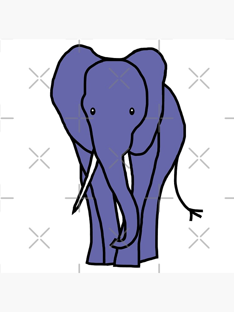 "Pantone Color of the Year 2022 Very Peri Periwinkle Blue Big Elephant" Poster for Sale by
