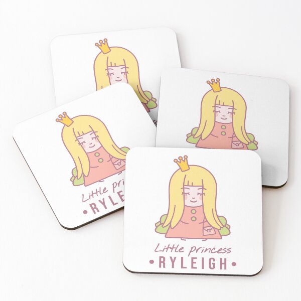 Item preview, Little princess Ryleigh | Blonde girl with a crown on her head and a bag sits on the couch  designed and sold by AnnaRuz.