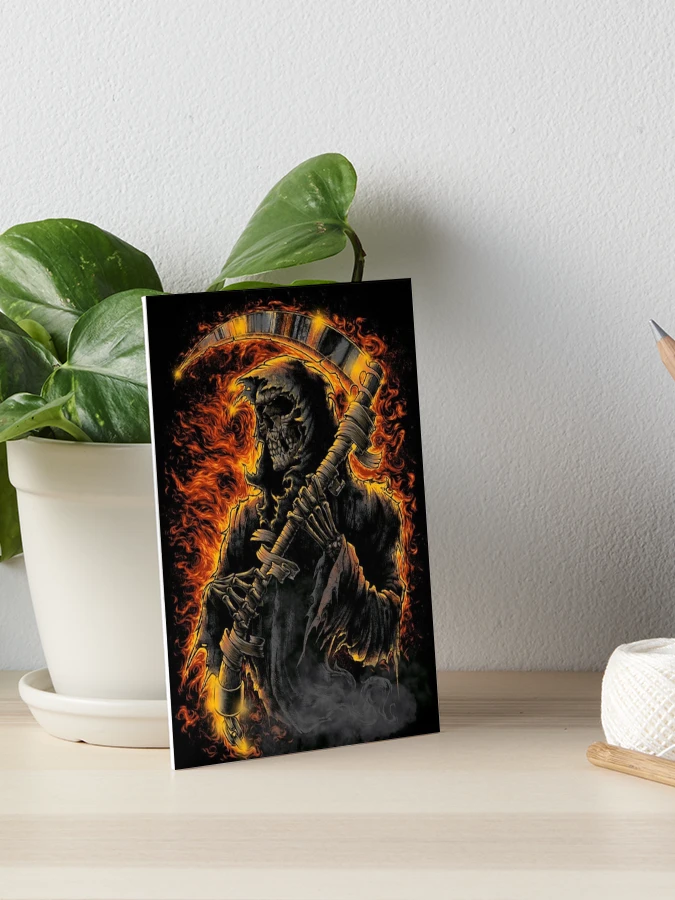 grim reaper 2 Art Board Print by Kaputtkowski Art Shop