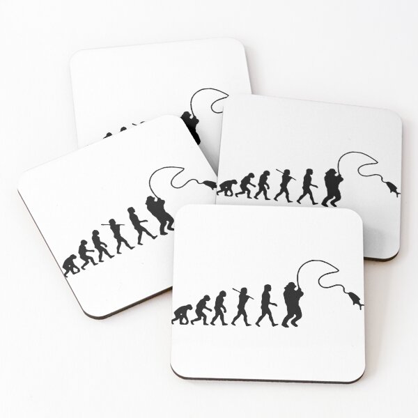 Item preview, Evolution of Fishing Born to go fishing Forced to work Fisherman Stick Figure Bones I love Fishing Art Design Happy Apparel Essential Inspiration Joy Mood Funny designed and sold by DesignByHeartUK.