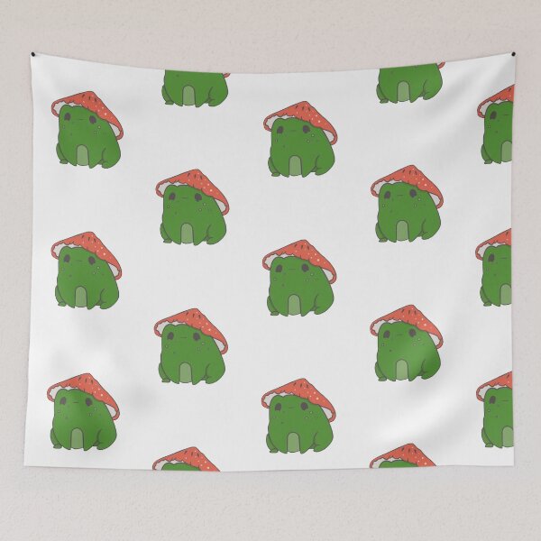 Item preview, Cute Frog with Mushroom Hat, Frog Drawing with Mushroom, Mushroom Frog designed and sold by Duundeed.
