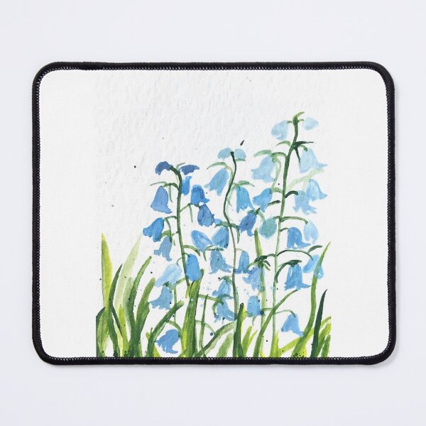 Item preview, Bluebells flowers watercolour painting designed and sold by Monika Howarth.