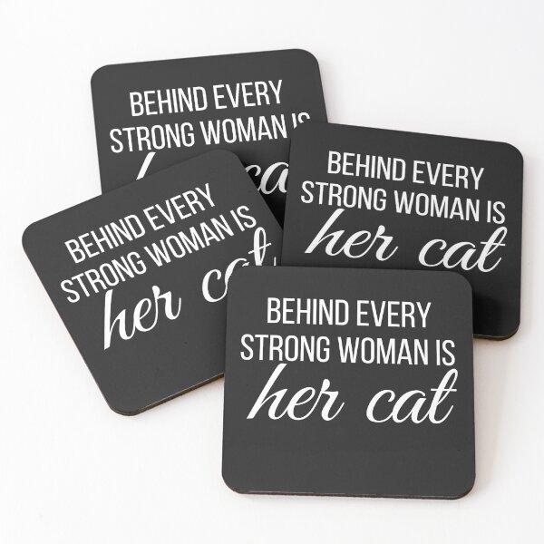 Item preview, Behind Every Strong Woman Is Her Cat designed and sold by travelnerd.