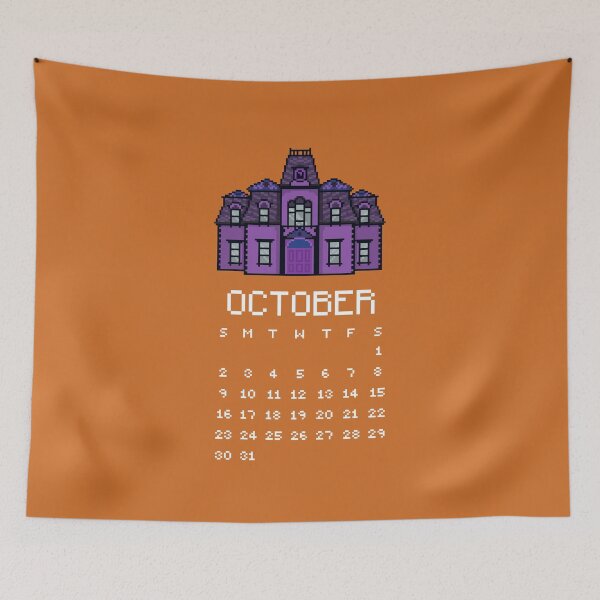 Item preview, October 2022 Victorian Gothic home Calendar Pixel Art  designed and sold by tifft.