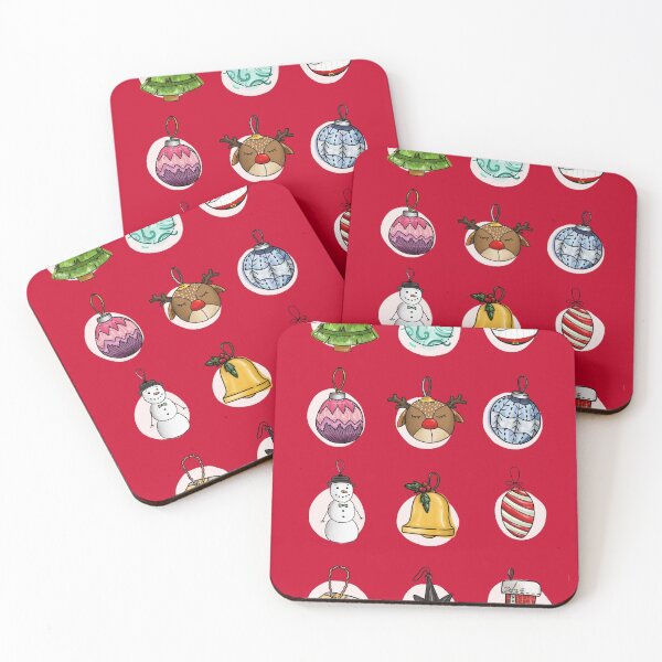 Item preview, Christmas Ornaments, Digital Illustration Print designed and sold by foldedflies.