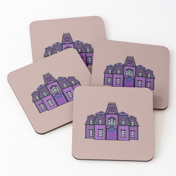 Artikelvorschau, Viktorianische Gothic Purple Mansion Bibliothek Pixel Art entworfen und verkauft von tifft.