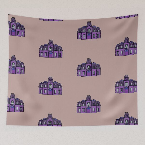 Item preview, Victorian Gothic Purple Mansion Library Pixel Art designed and sold by tifft.
