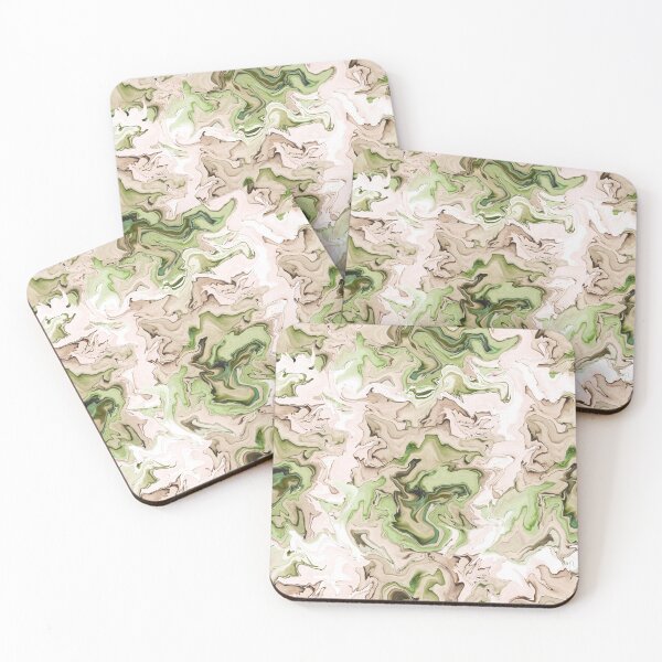 Item preview, Green haki and beige abstract seamless pattern designed and sold by Kasandraw.