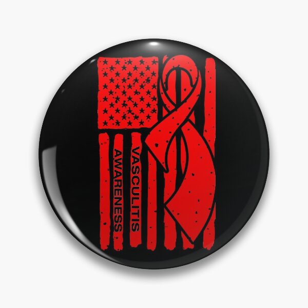 Item preview, Vasculitis Awareness Ribbon American Flag designed and sold by Tadmab.