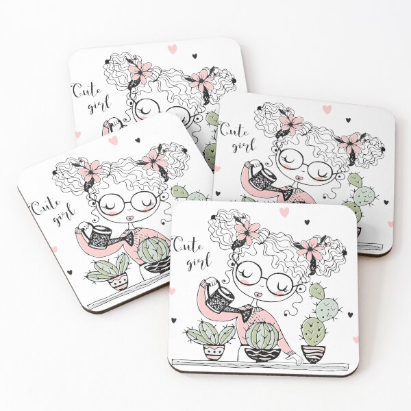 Item preview, girl planting cactus  designed and sold by naturehikers.