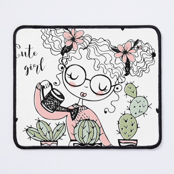 Item preview, girl planting cactus  designed and sold by naturehikers.