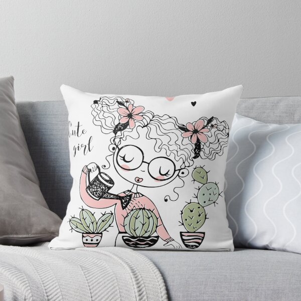 Item preview, girl planting cactus  designed and sold by naturehikers.