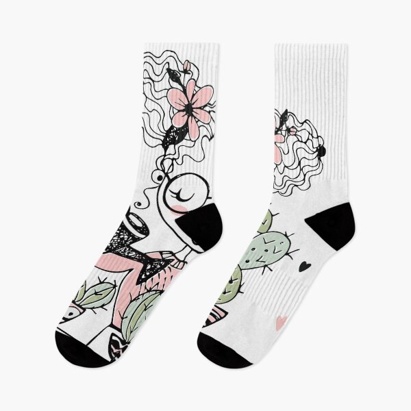 Item preview, girl planting cactus  designed and sold by naturehikers.