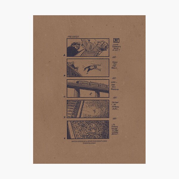 Skyfall storyboard Photographic Print