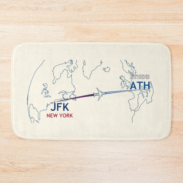 Item preview, JFK-ATH Map designed and sold by TransportTees.