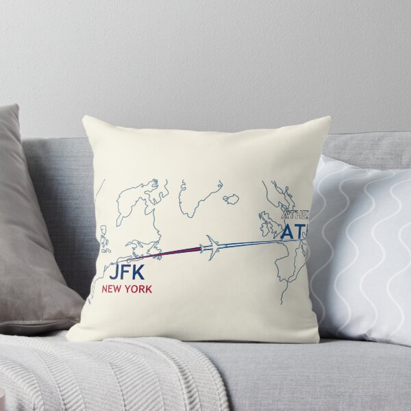 Item preview, JFK-ATH Map designed and sold by TransportTees.