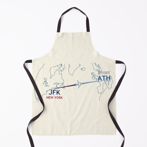 Item preview, JFK-ATH Map designed and sold by TransportTees.
