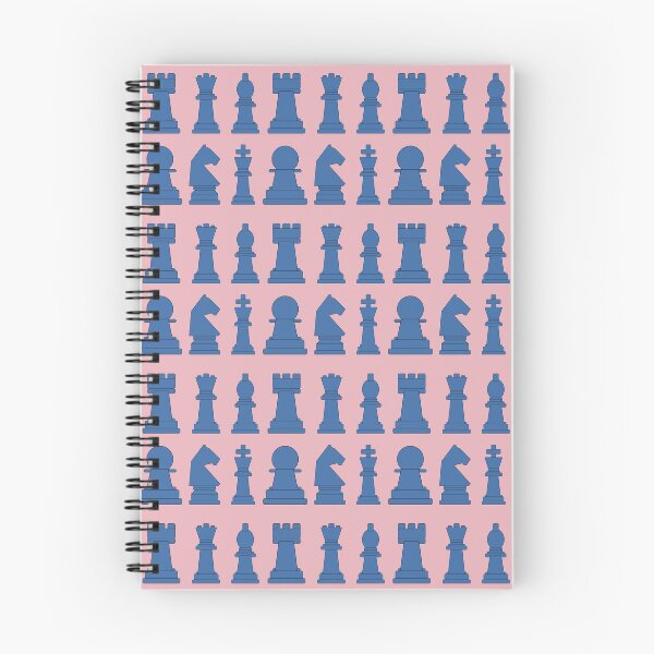 Aperçu de l'œuvre Modèle rétro de pièces d'échecs bleues créée et vendue par Cardinal Designs.