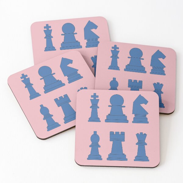 Item preview, Blue Chess Pieces Retro Pattern  designed and sold by Cardinal Designs.
