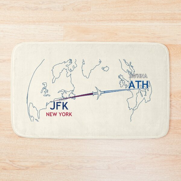 Item preview, JFK-ATH Map designed and sold by TransportTees.