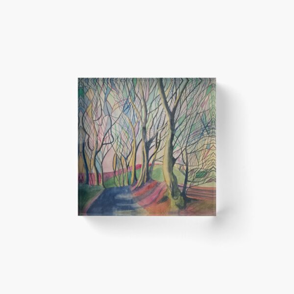Item preview, Rainbow abstract winter trees watercolour  designed and sold by esvb.