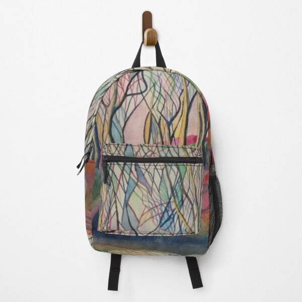Item preview, Rainbow abstract winter trees watercolour designed and sold by esvb.