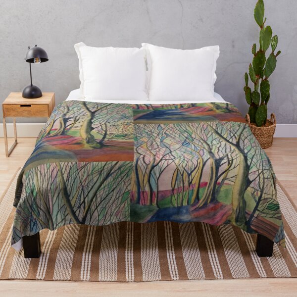Item preview, Rainbow abstract winter trees watercolour  designed and sold by esvb.