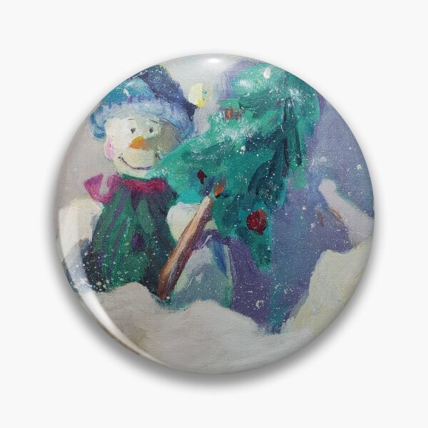 Item preview, Snowman with Christmas tree designed and sold by lindbladstudios.