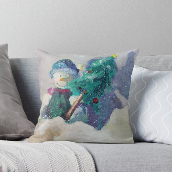 Item preview, Snowman with Christmas tree designed and sold by lindbladstudios.