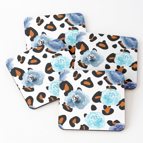 Item preview, Watercolour Flower On Leopard Print designed and sold by PeppernCo.