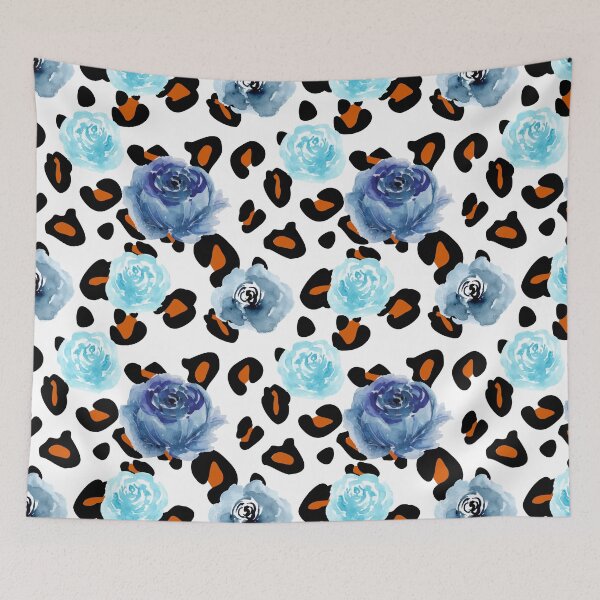 Item preview, Watercolour Flower On Leopard Print designed and sold by PeppernCo.