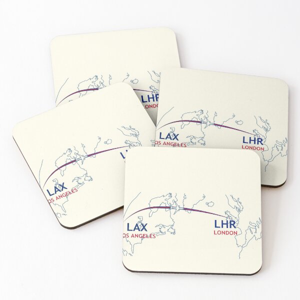 Item preview, LAX-LHR Map designed and sold by TransportTees.