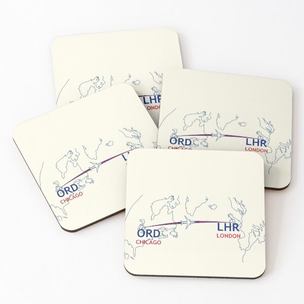 Item preview, ORD-LHR Map designed and sold by TransportTees.
