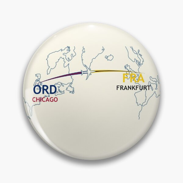 Item preview, ORD-FRA Map designed and sold by TransportTees.