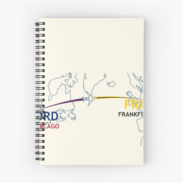 Item preview, ORD-FRA Map designed and sold by TransportTees.