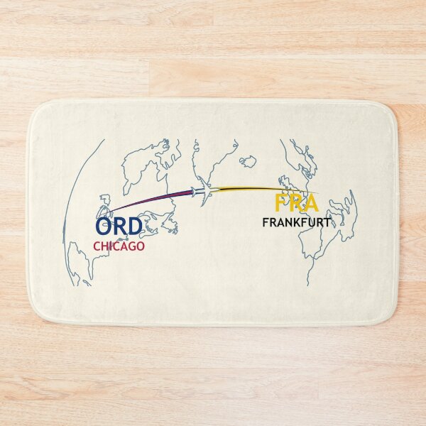 Item preview, ORD-FRA Map designed and sold by TransportTees.