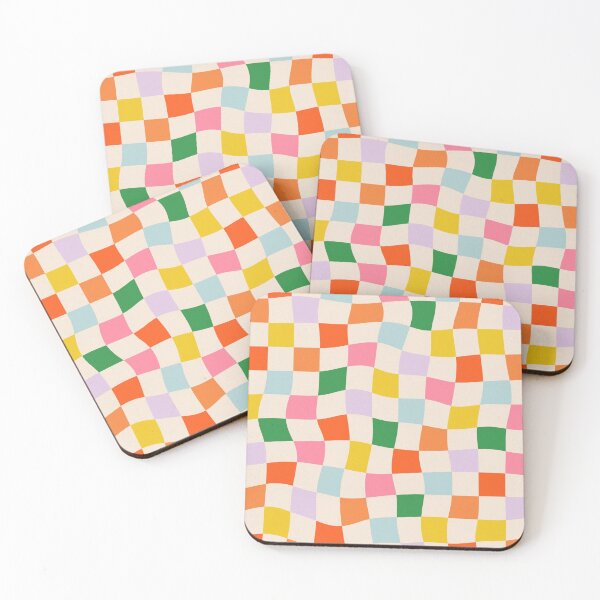 Item preview, Wavy Colorful Checkerboard Pattern designed and sold by Paola Locks.