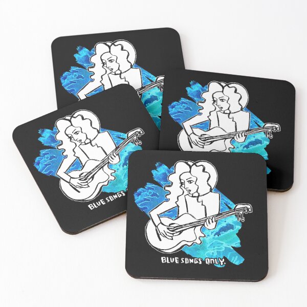 Item preview, Female Singer Songwriter with Sad Guitar playing Blue Songs Only designed and sold by badlydrawnbabe.