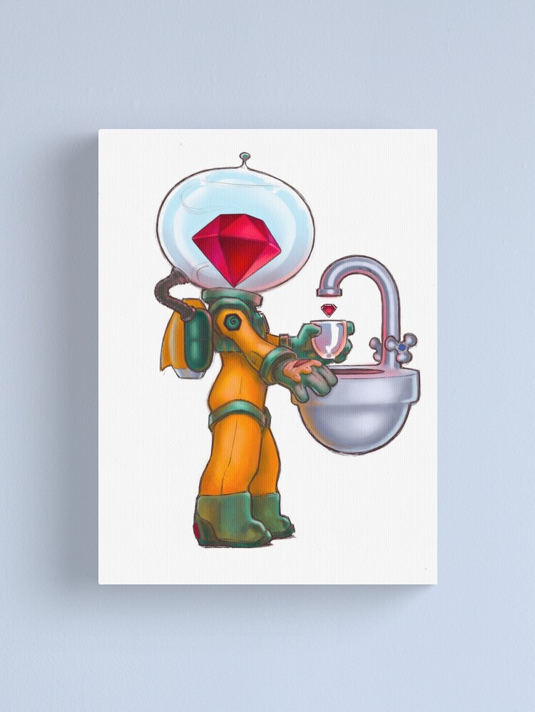 Thumbnail 1 of 3, Canvas Print, Ruby with Async designed and sold by Socketry.