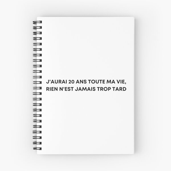 Item preview, I will be 20 years old all my life, nothing is ever too late - Orelsan designed and sold by StudioMF.