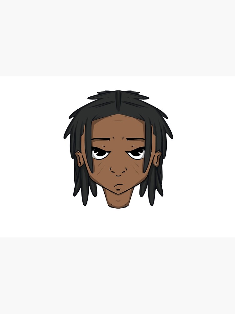 Lexica - African Naruto anime character, fit build, long purple hair, which  is styled in a wild dreads and untamed manner, red snake pupils, He wears...